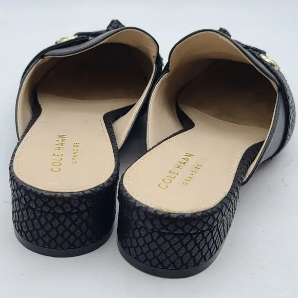 Cole Haan Grand OS Emily Women's Black Slip On Mules Size 6.5 new