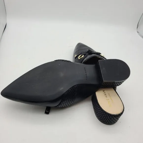 Cole Haan Grand OS Emily Women's Black Slip On Mules Size 6.5 new