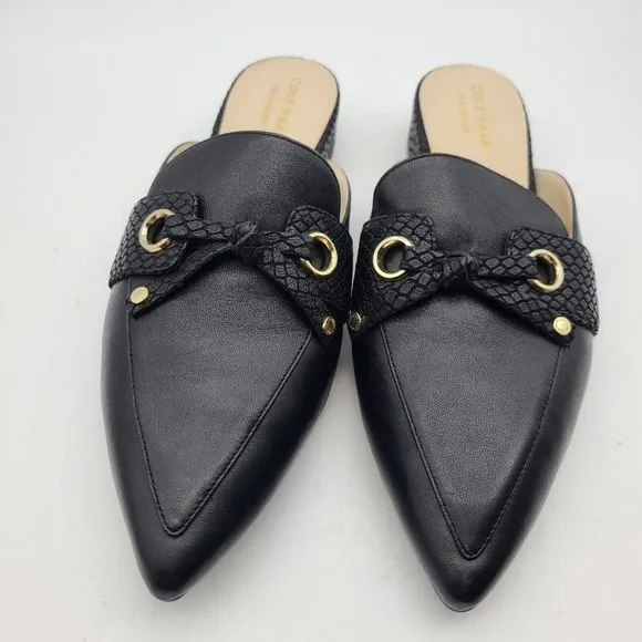 Cole Haan Grand OS Emily Women's Black Slip On Mules Size 6.5 new