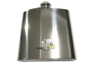 Colored Flat Industrial Warehouse Forklift 6oz Flask