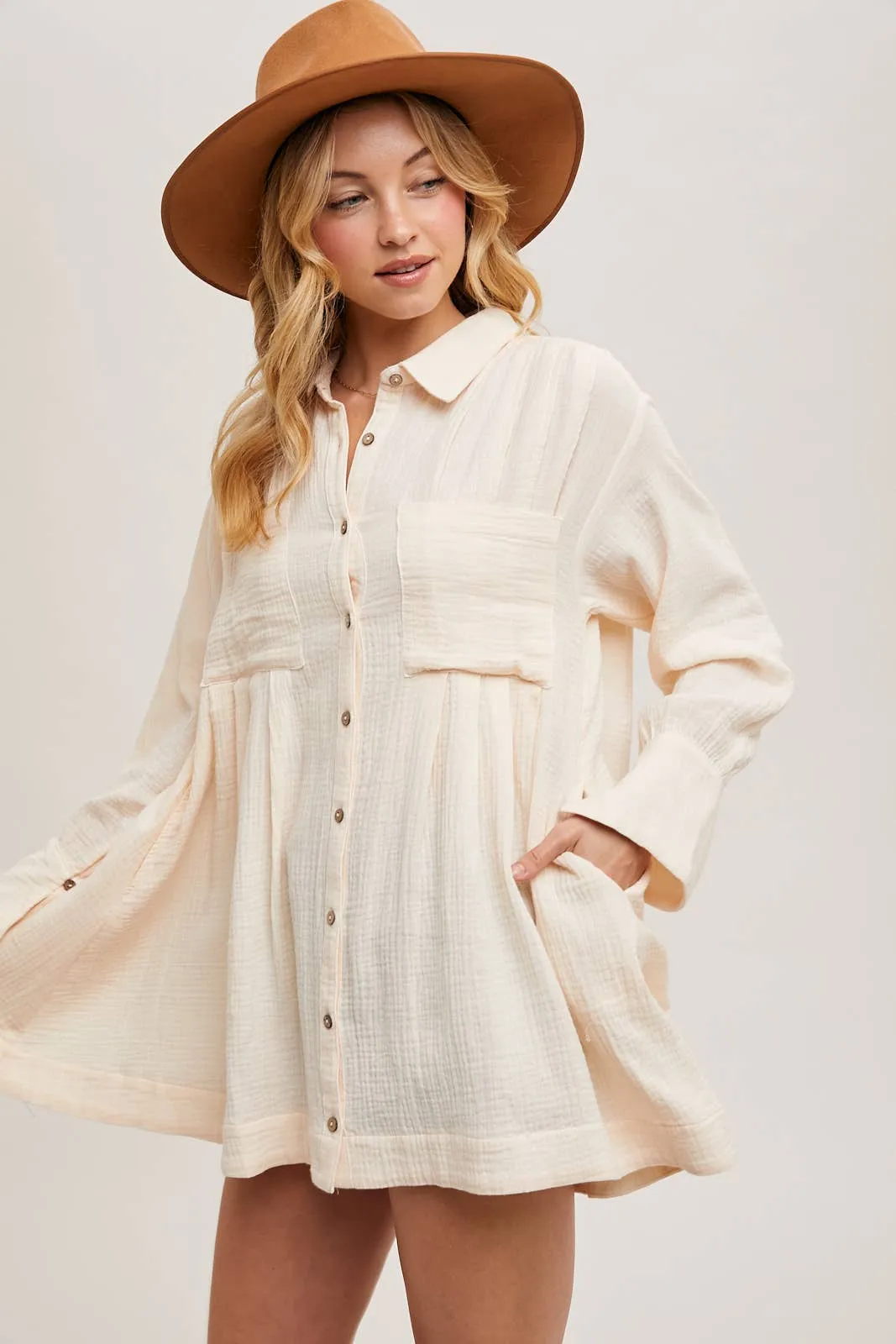 Cream Button Down