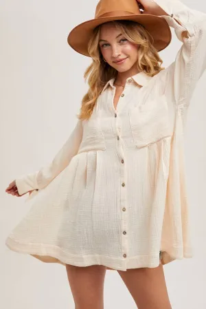 Cream Button Down