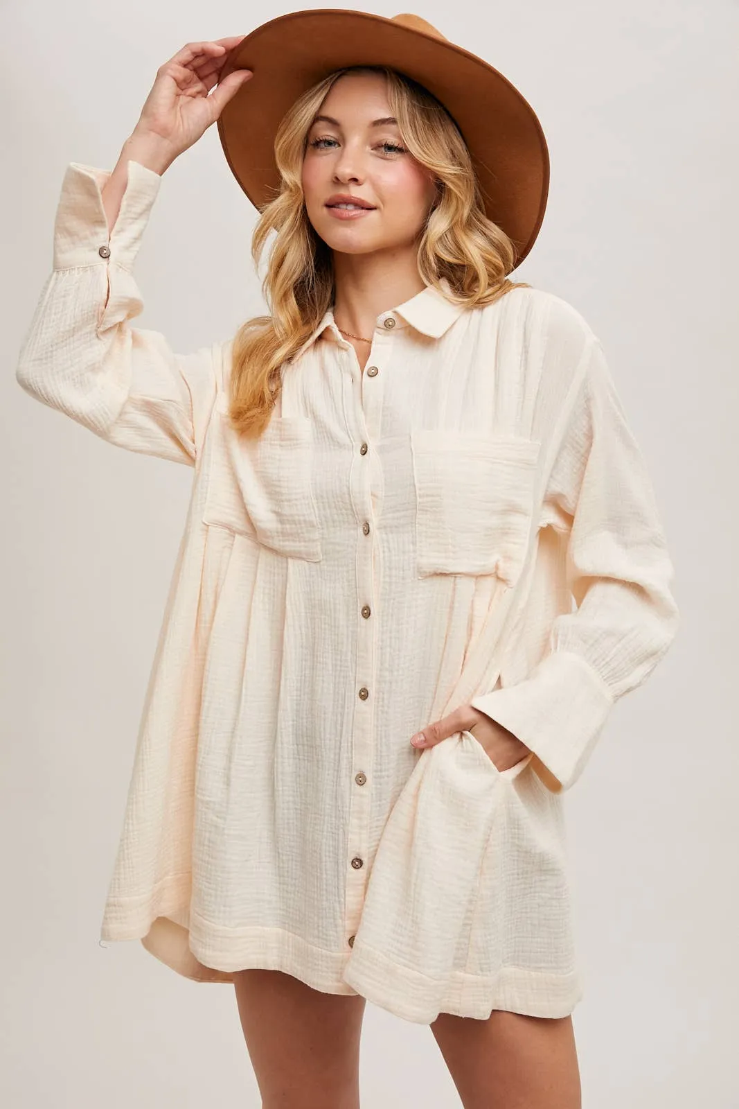 Cream Button Down
