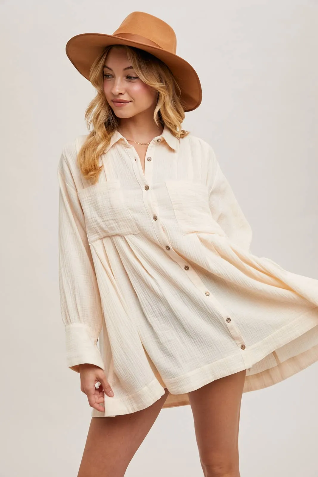 Cream Button Down