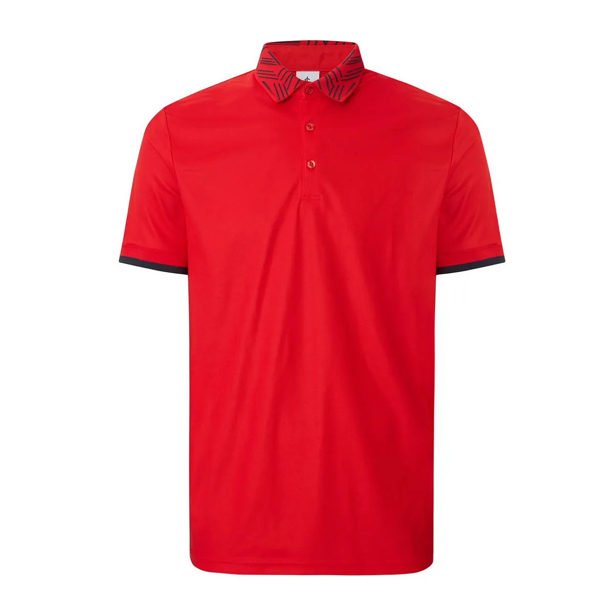 Cross Men's Collar Block Polo - FLAME
