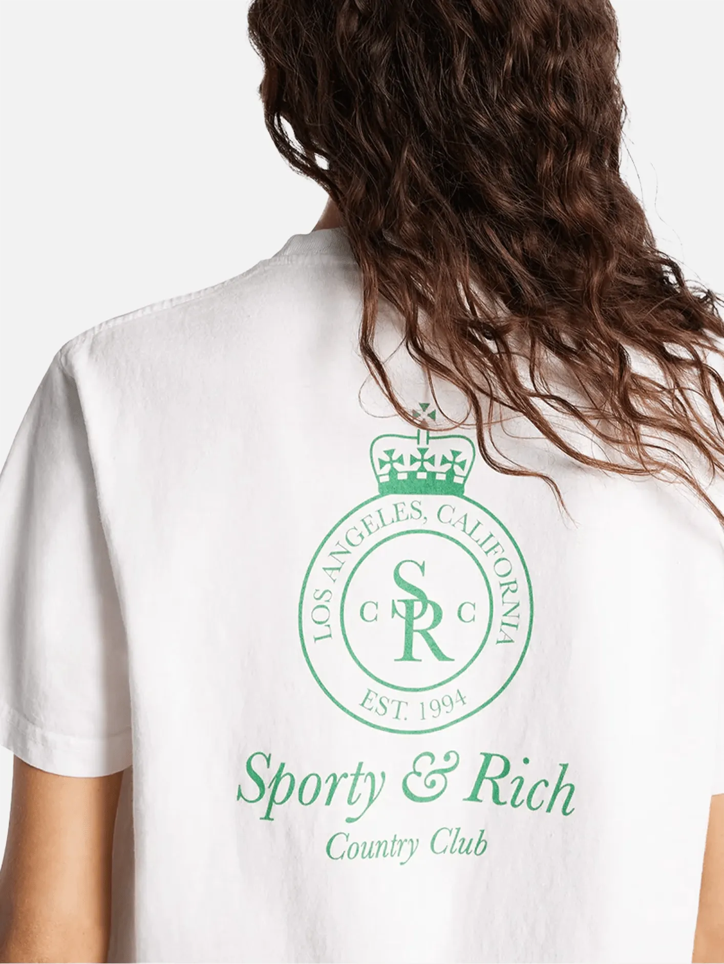 Crown Logo T-Shirt - White/Verde