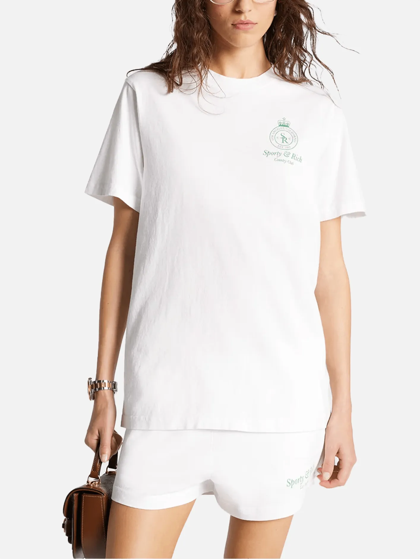 Crown Logo T-Shirt - White/Verde
