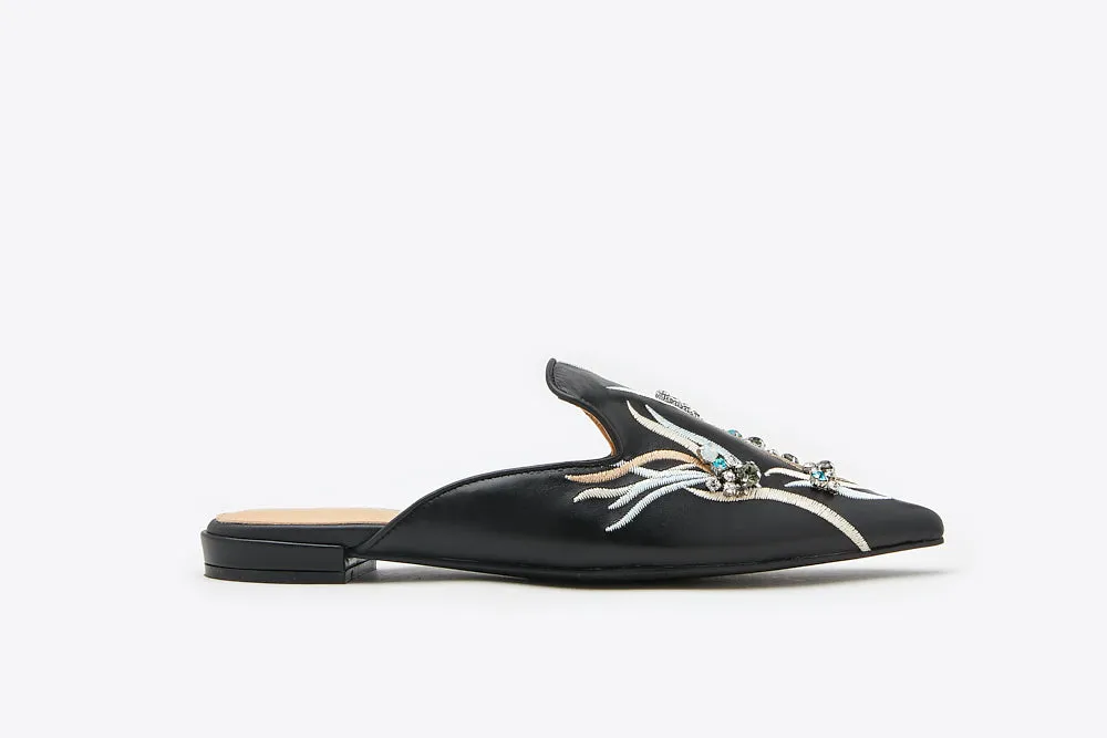 Crystal Embellishment Mules