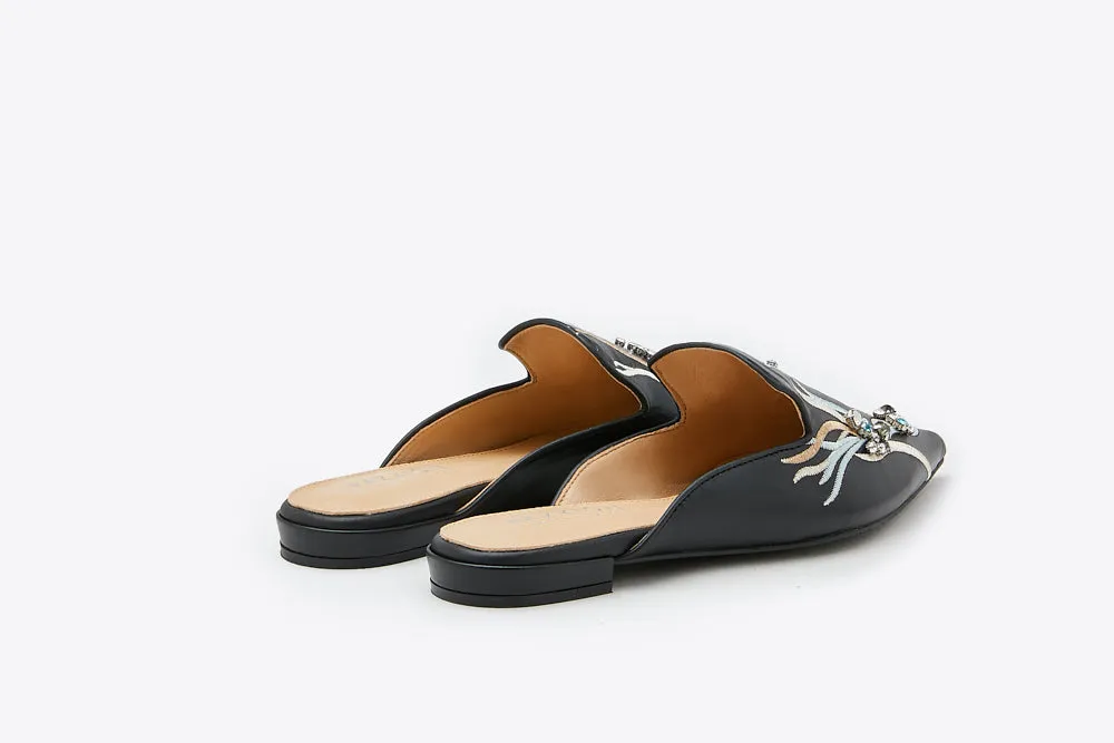 Crystal Embellishment Mules