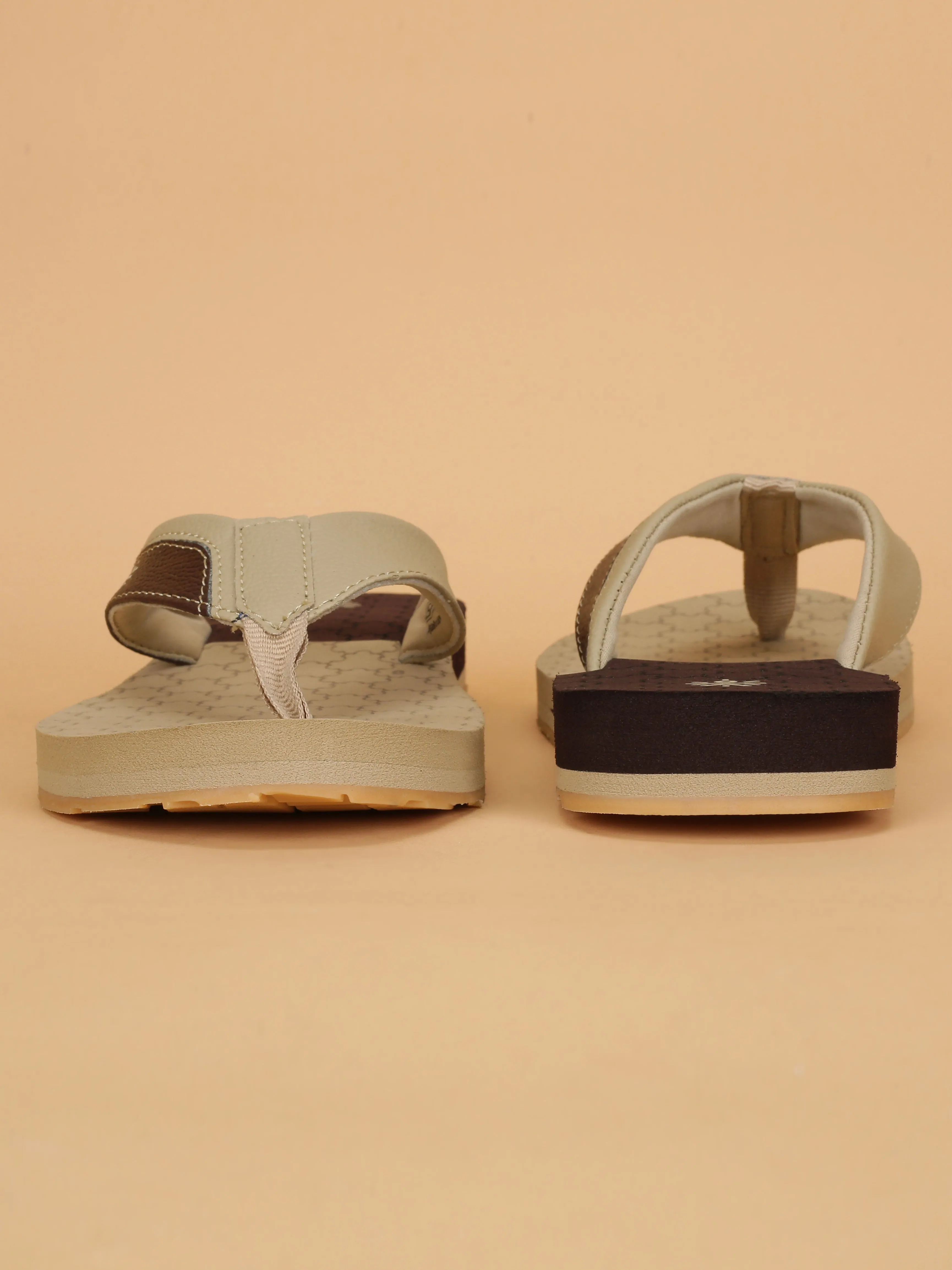 Cult Men's Hexa Flip Flops - Beige