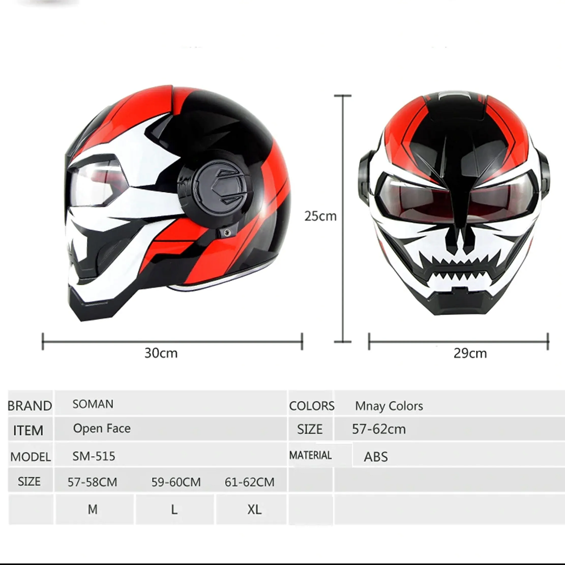 Cyborg Invasion DOT Flip Up Helmets
