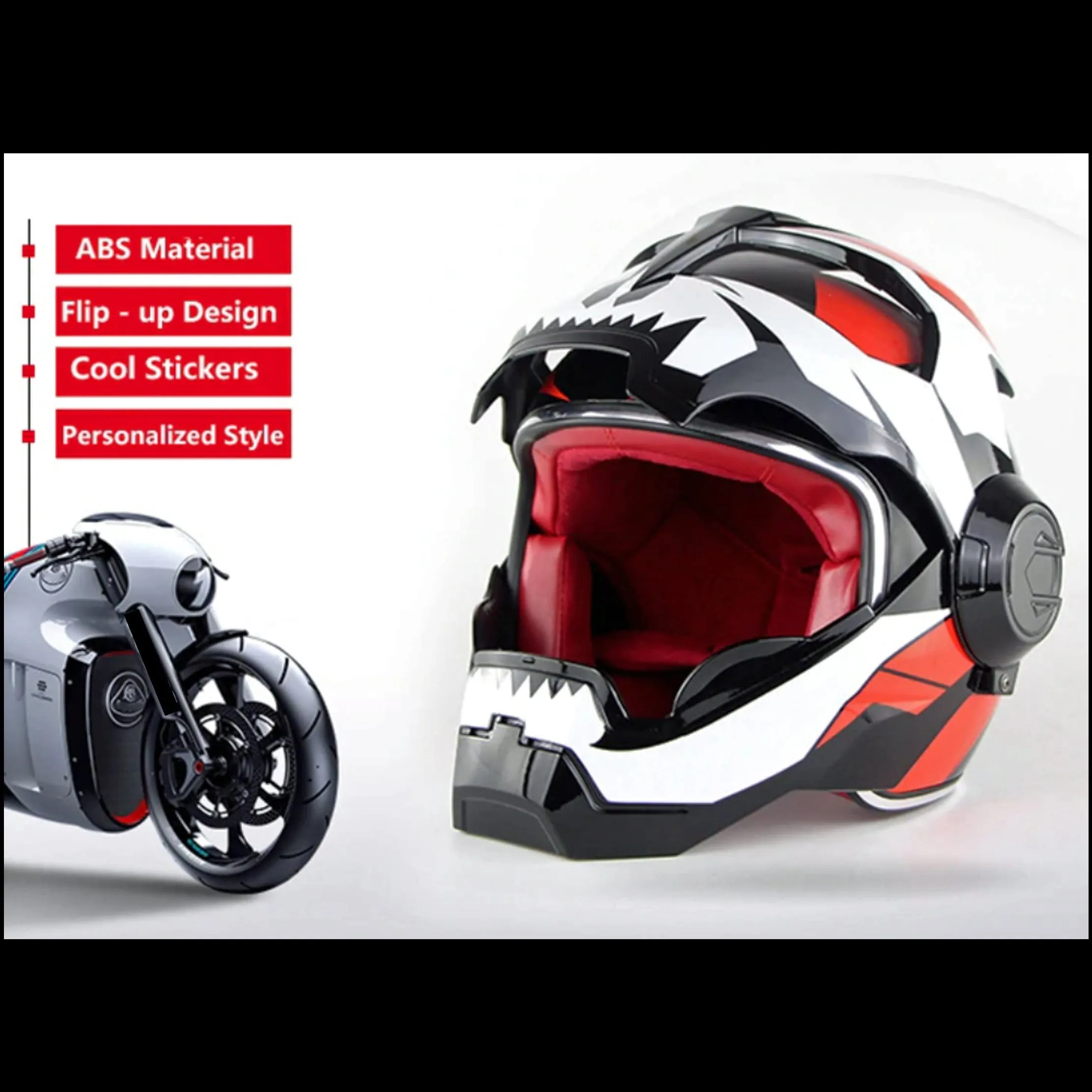 Cyborg Invasion DOT Flip Up Helmets