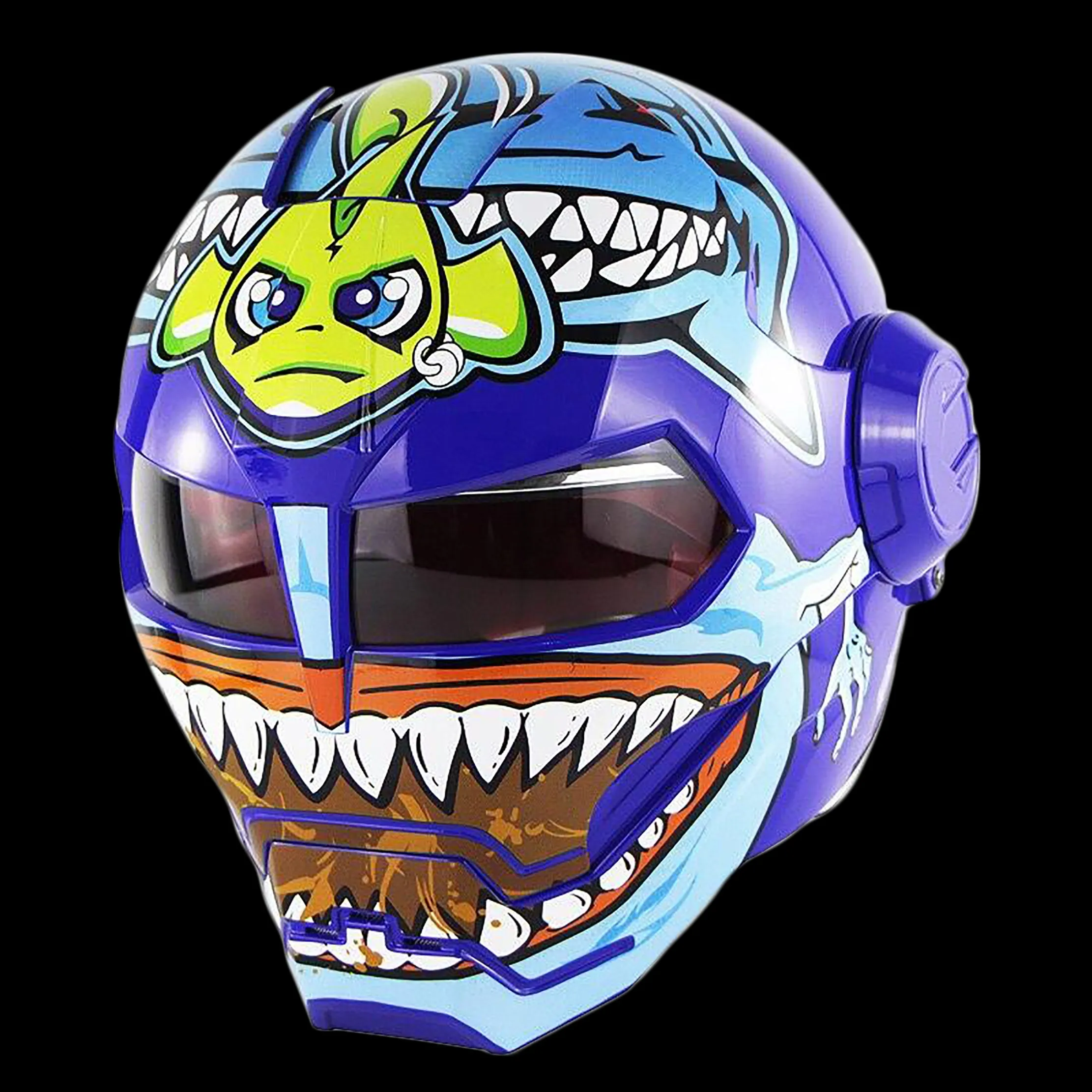 Cyborg Invasion DOT Flip Up Helmets
