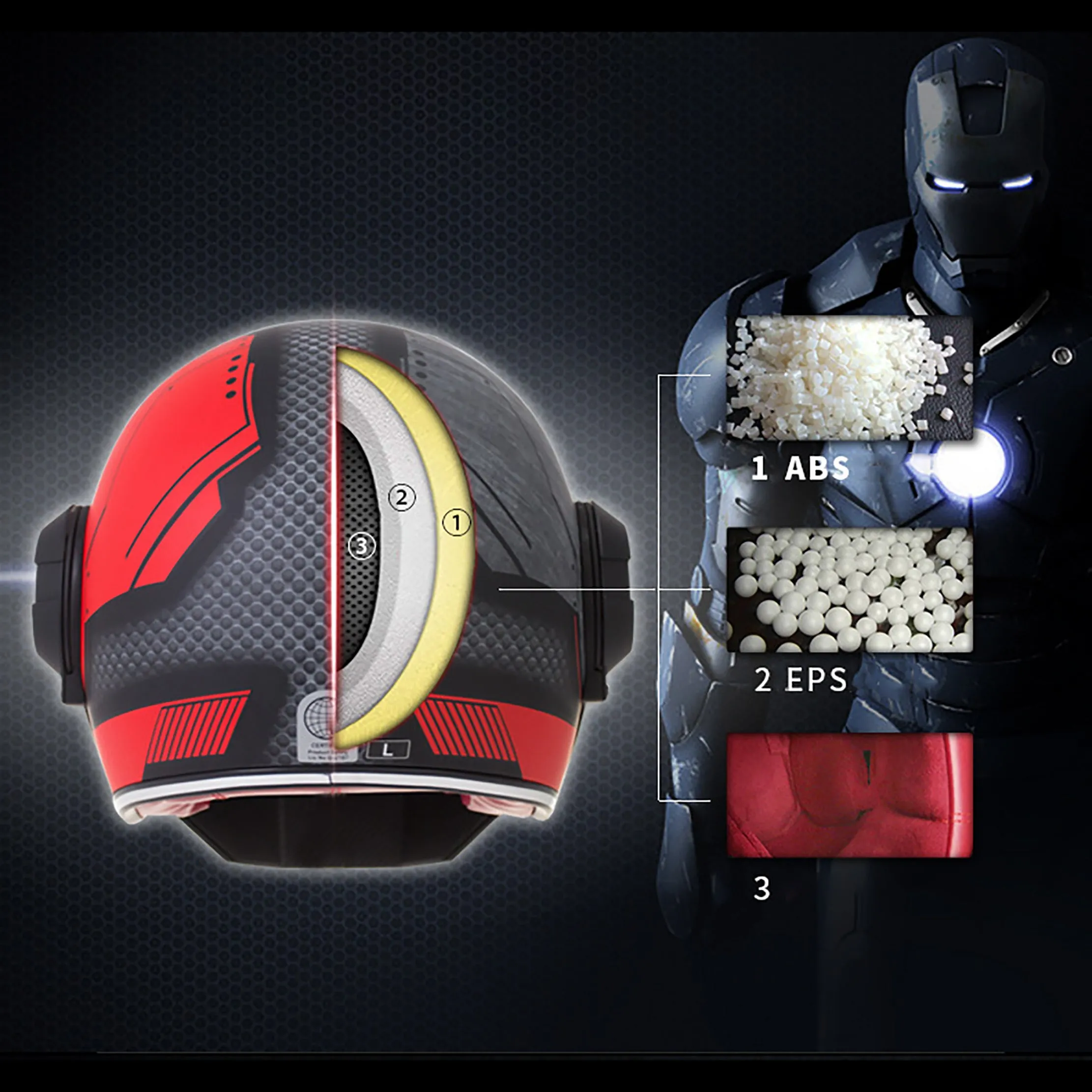 Cyborg Invasion DOT Flip Up Helmets