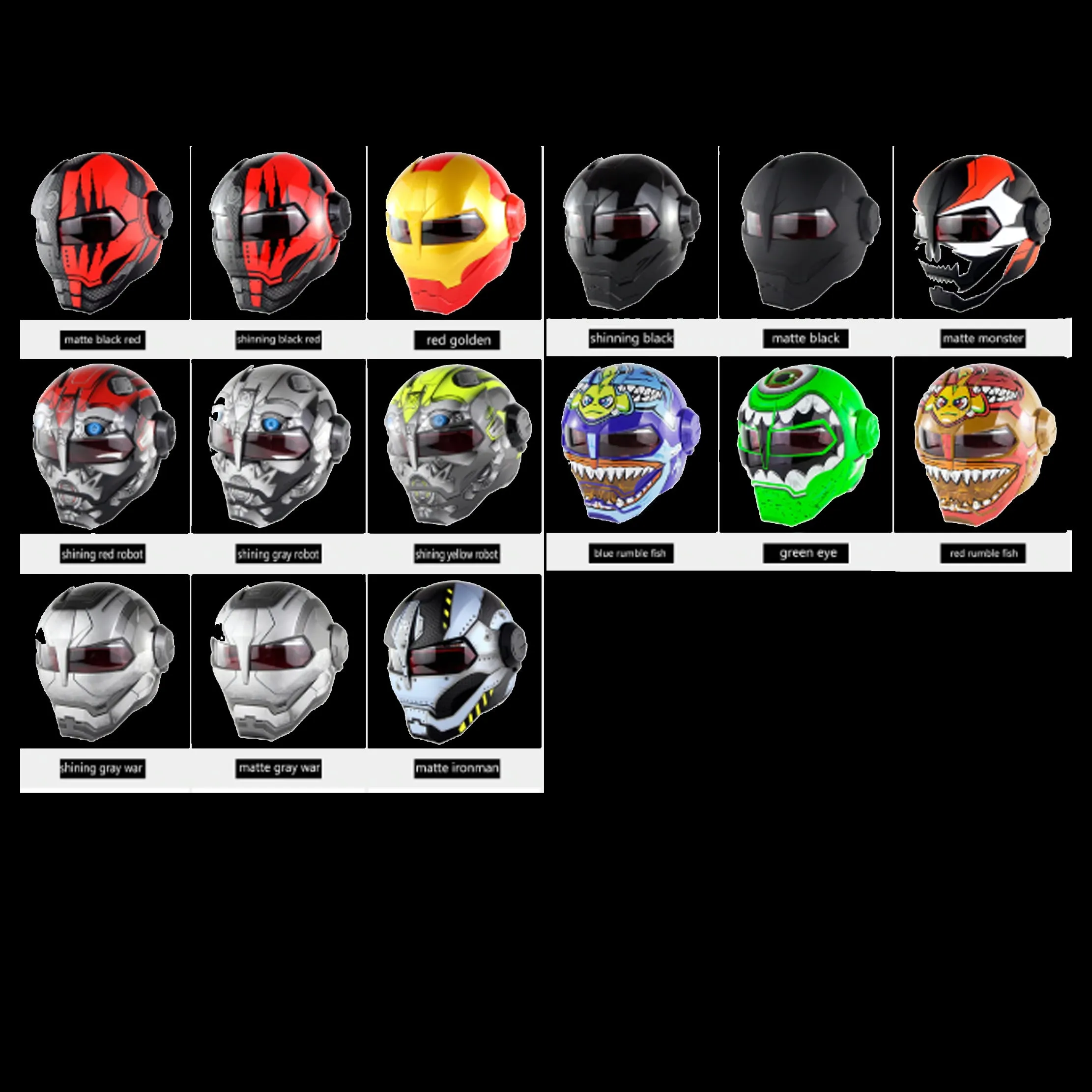 Cyborg Invasion DOT Flip Up Helmets