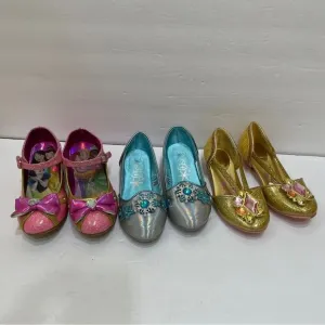 DISNEY PRINCESS SHOES..THREE PAIR.. ELSA. PRINCESS. BELLE.