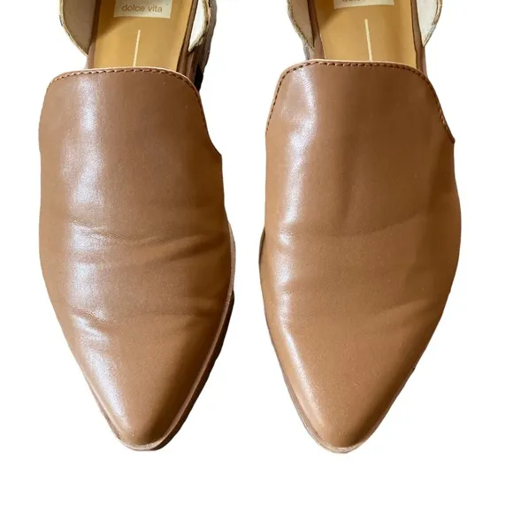 Dolce Vita Size 8 1/2 Genuine Calf Hair Cheetah Print Kelsa Flats in Cognac