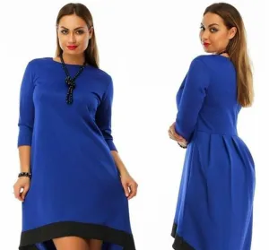 Dress Big Size Casual Red Black Dress Asymmetrical Dress Plus Size Women Clothing Vestidos