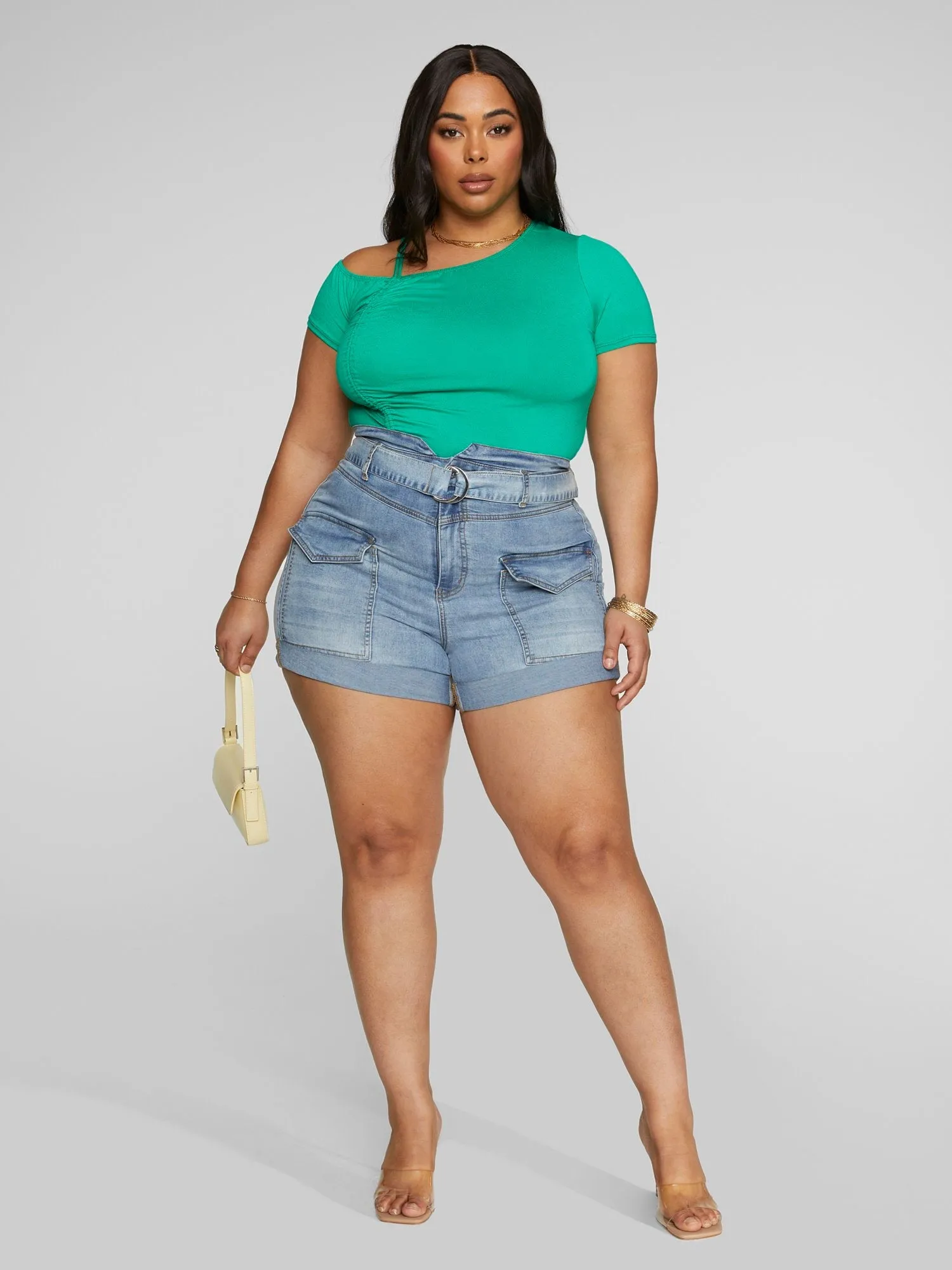 Elisha One Shoulder Drawstring Top