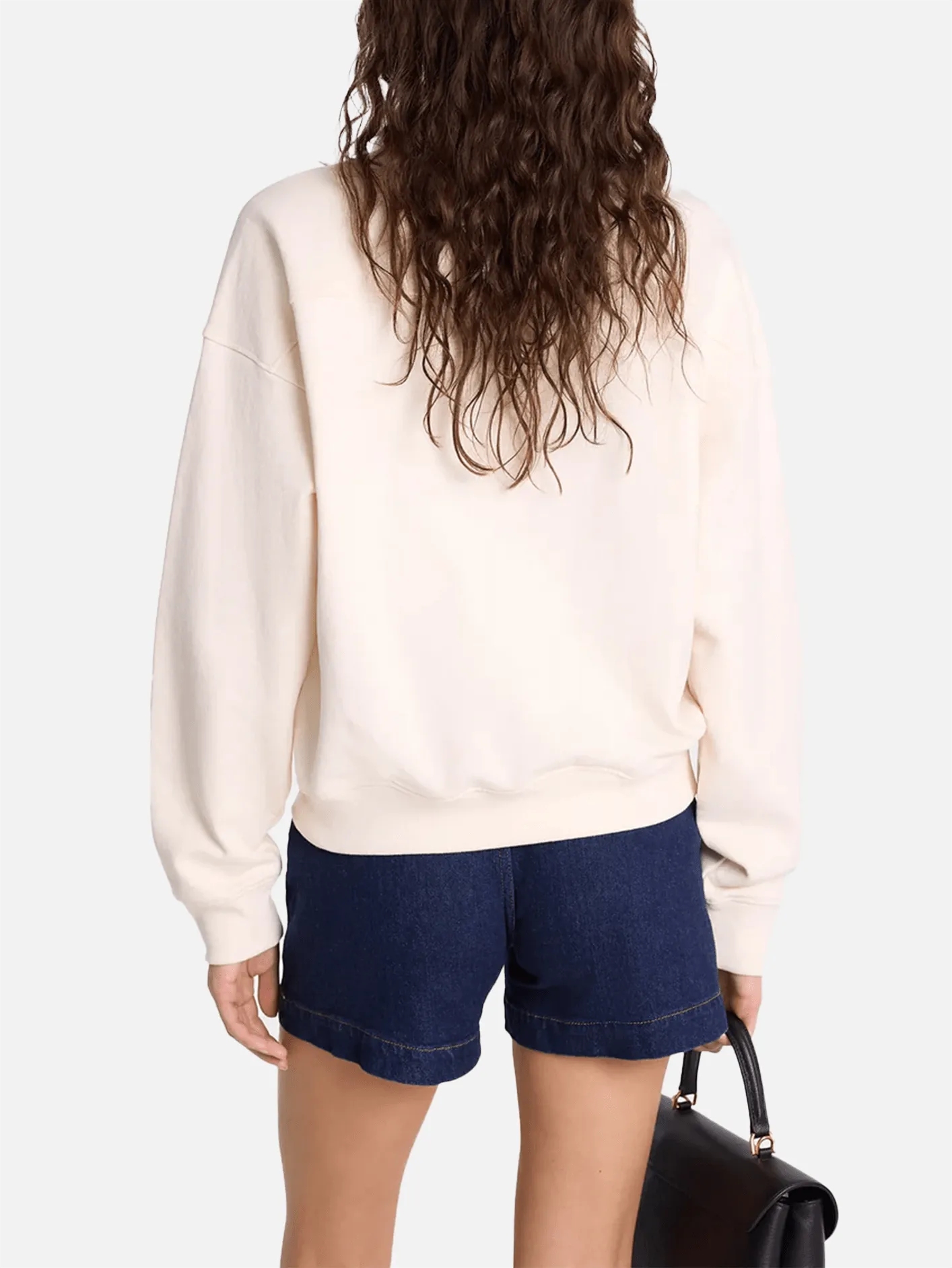 Emblem Quarter Zip - Coconut/Sky Blue