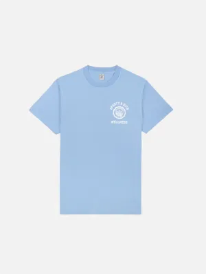 Emblem T-Shirt - Sky Blue/White