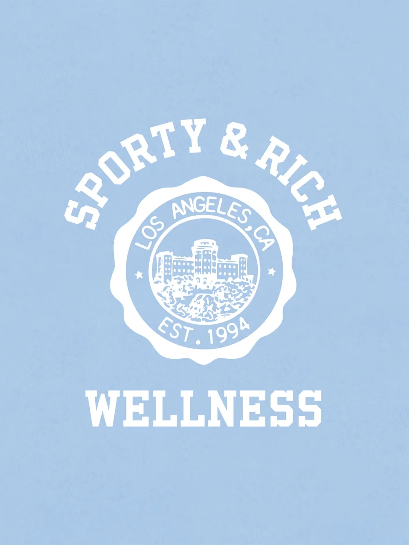 Emblem T-Shirt - Sky Blue/White