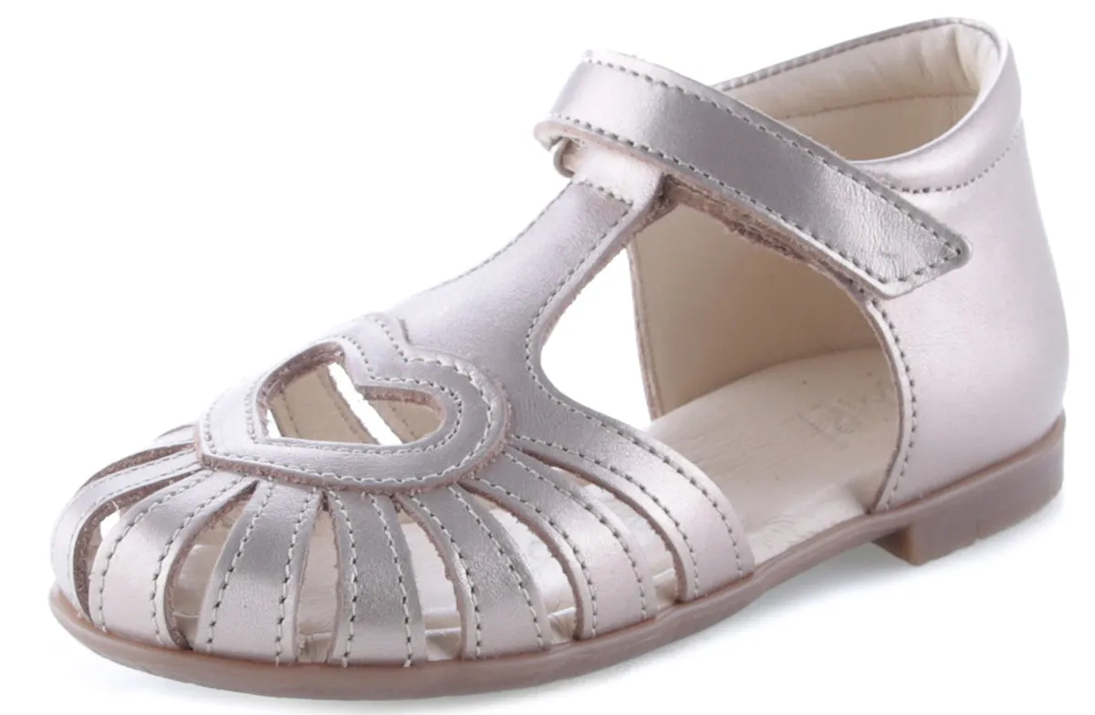 Emel Champagne Gold Heart Sandal