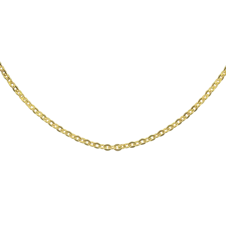 Estate 18k Yellow Gold Flat Round Link 24" Chain Necklace