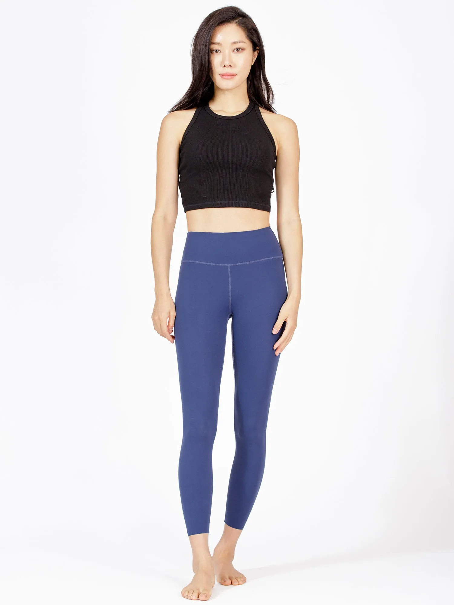 EVERYDAY RIBBED CROPPED SINGLET, BLACK