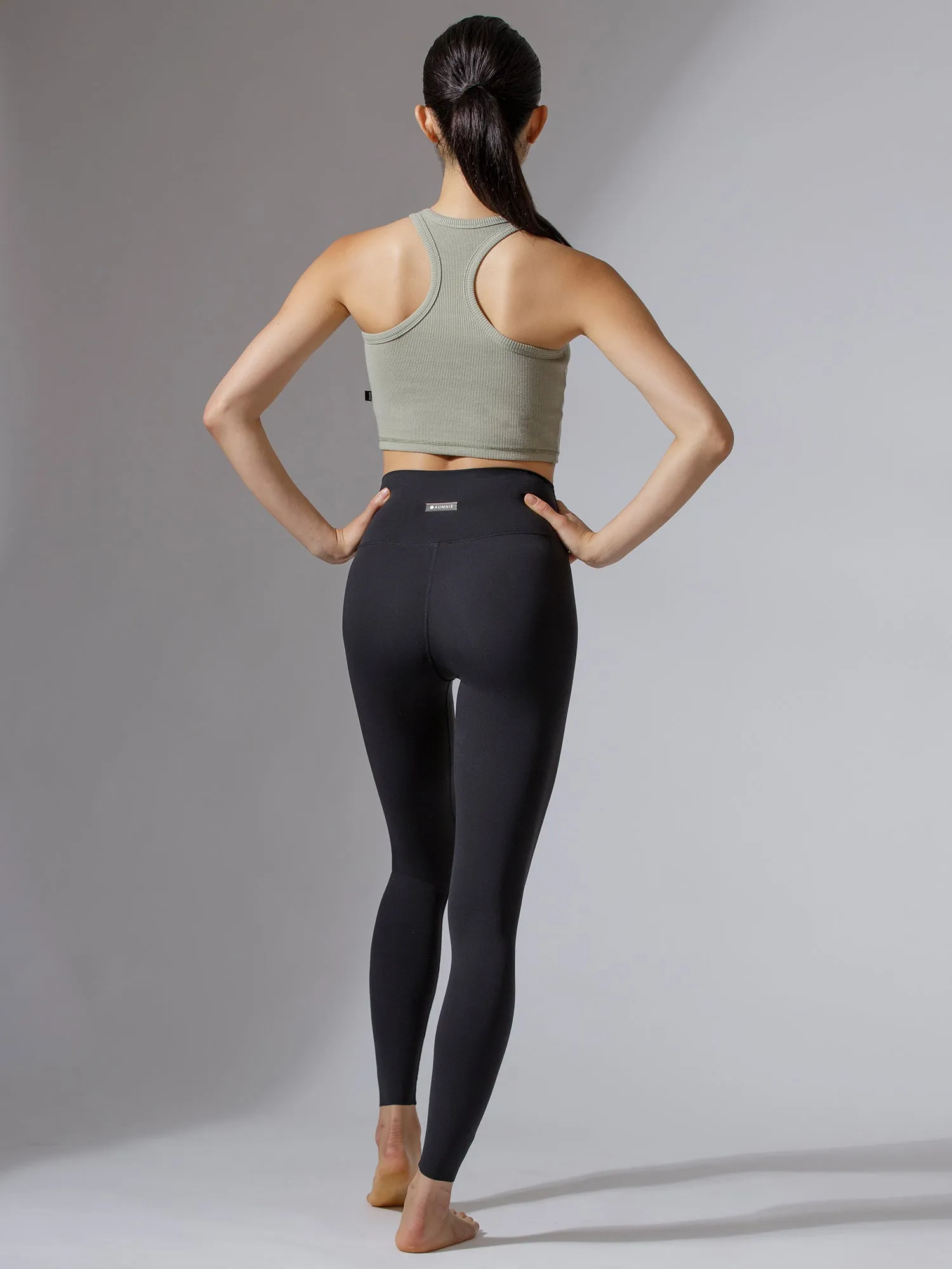 EVERYDAY RIBBED CROPPED SINGLET, GREEN