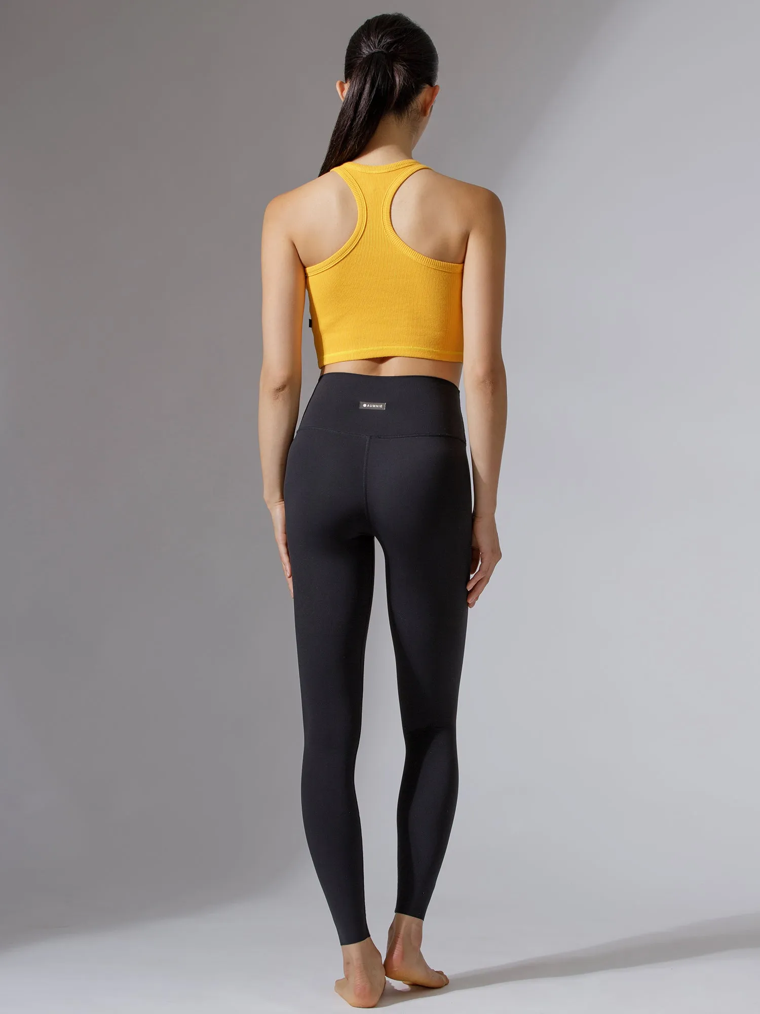 EVERYDAY RIBBED CROPPED SINGLET, YELLOW