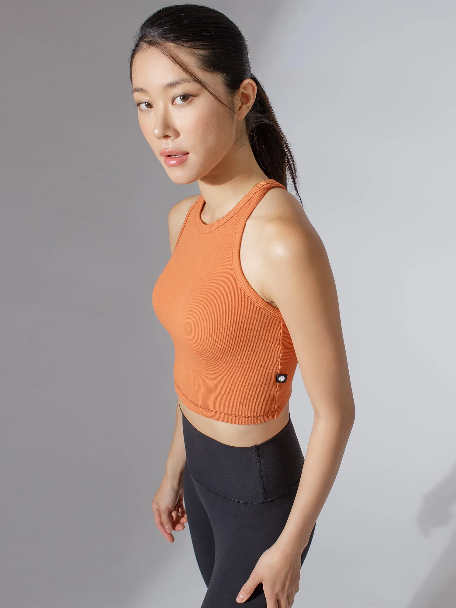 EVERYDAY RIBBED CROPPED SINGLET