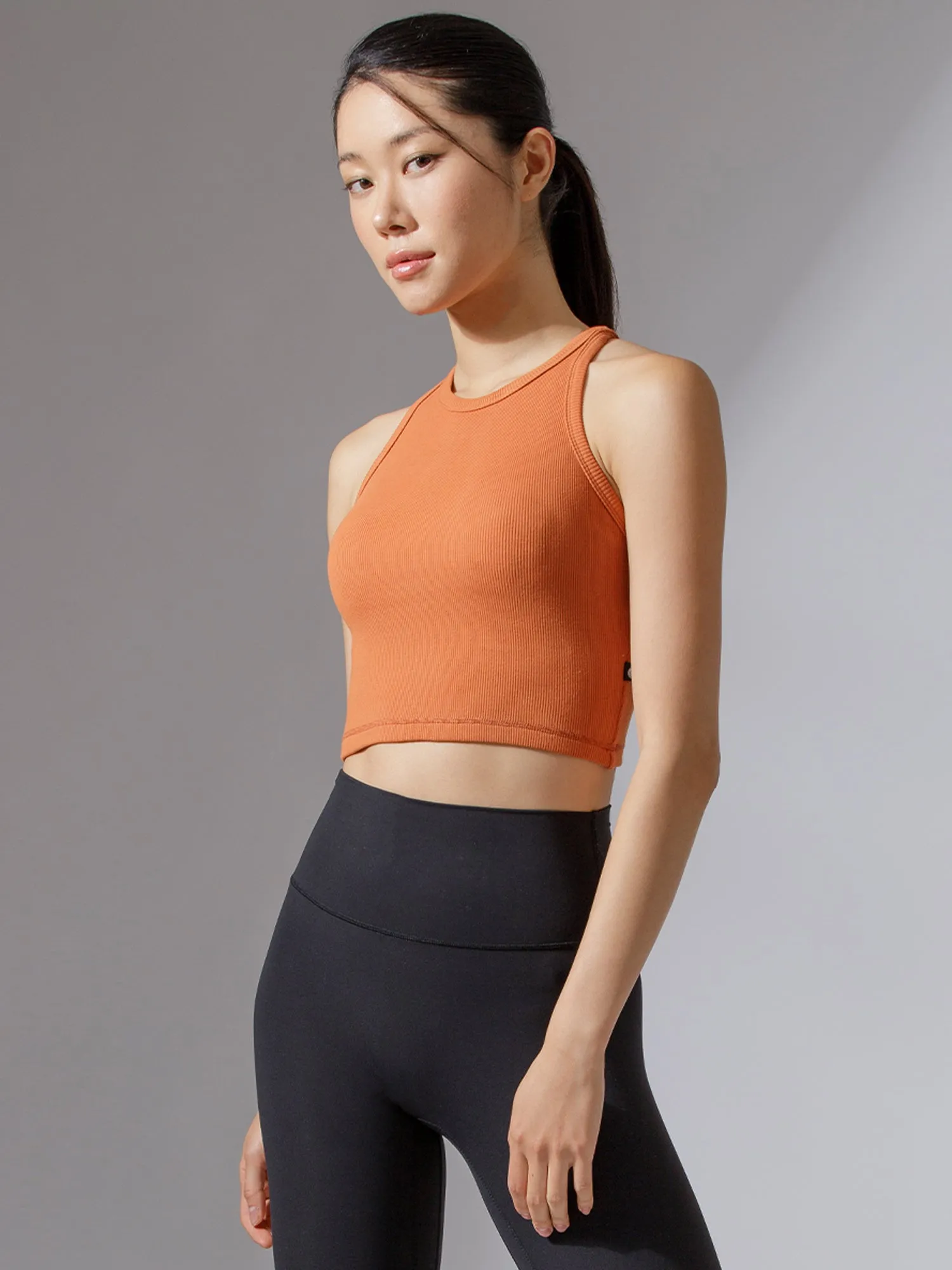 EVERYDAY RIBBED CROPPED SINGLET