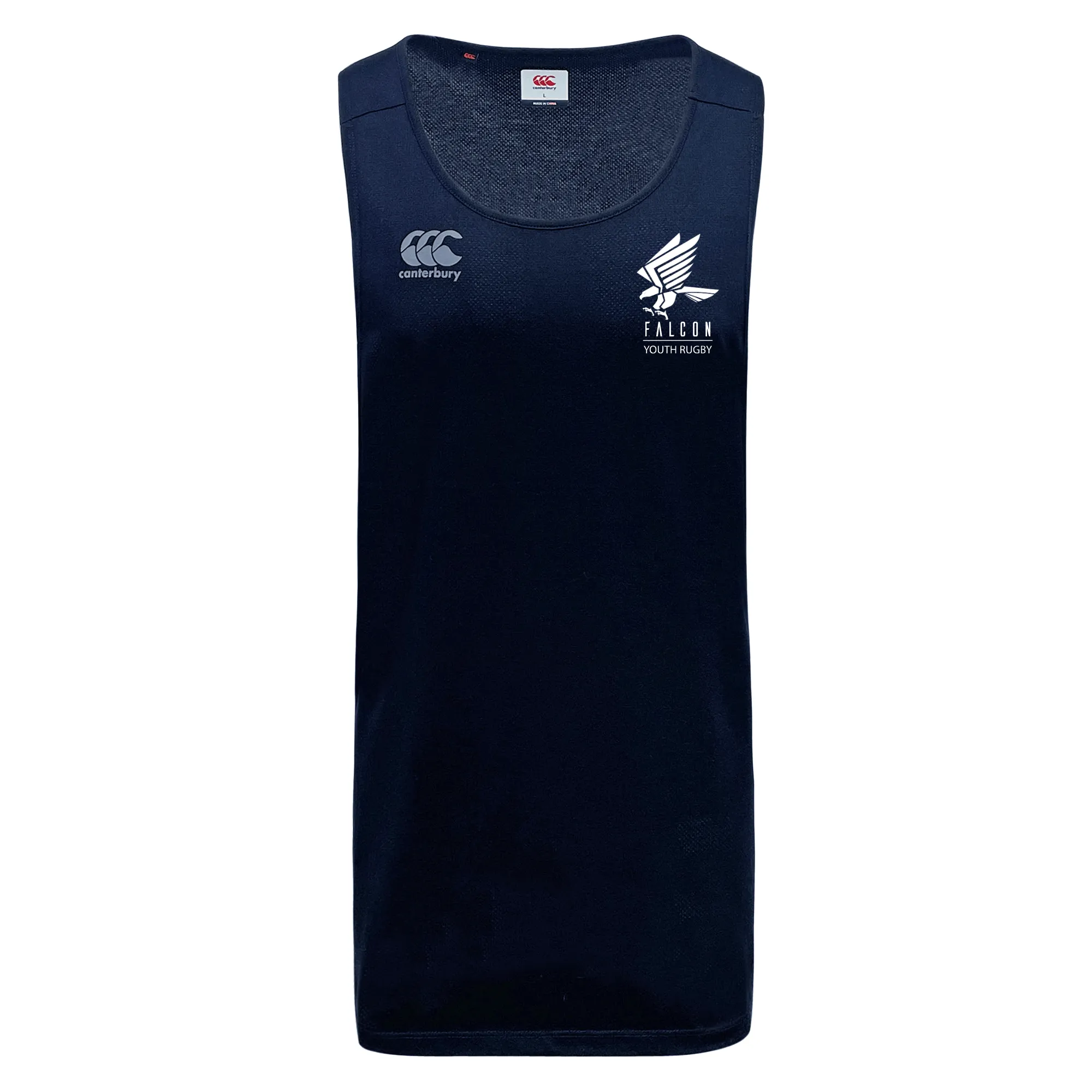 Falcon Youth Rugby Embroidered Tempo Vapodri Singlet by Canterbury
