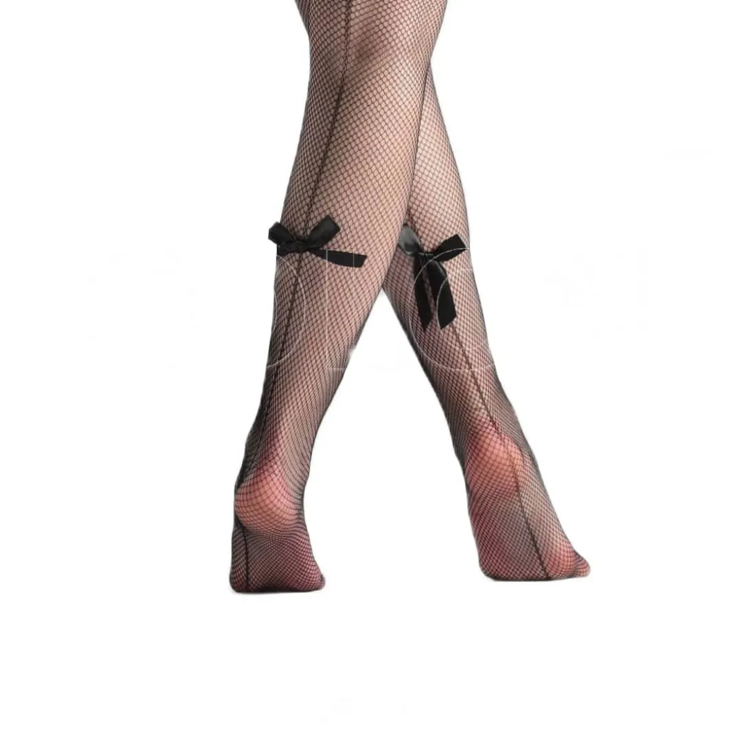 Fantasia Pantyhose  20 D Fishnet with bow tie