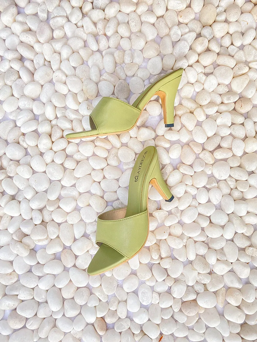Fern Pointed Toe Mule Heels