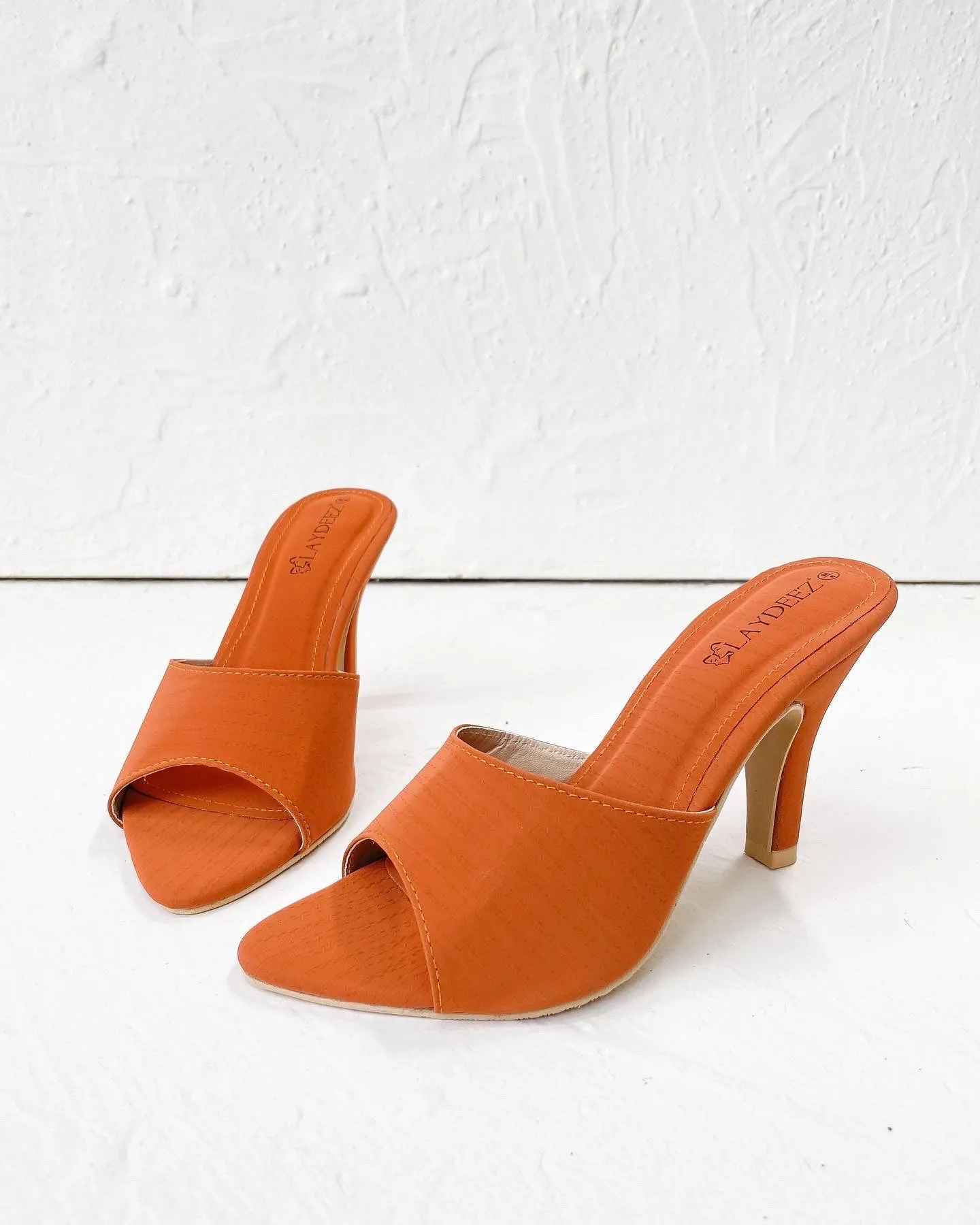Fern Pointed Toe Mule Heels
