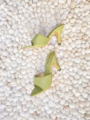 Fern Pointed Toe Mule Heels