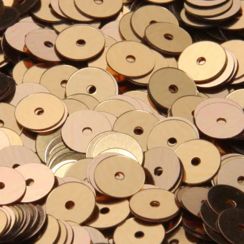Flat Round Sequin #259 Light Orange (Metallic)