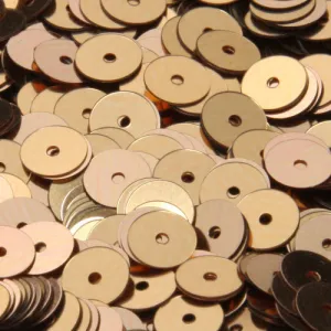 Flat Round Sequin #259 Light Orange (Metallic)