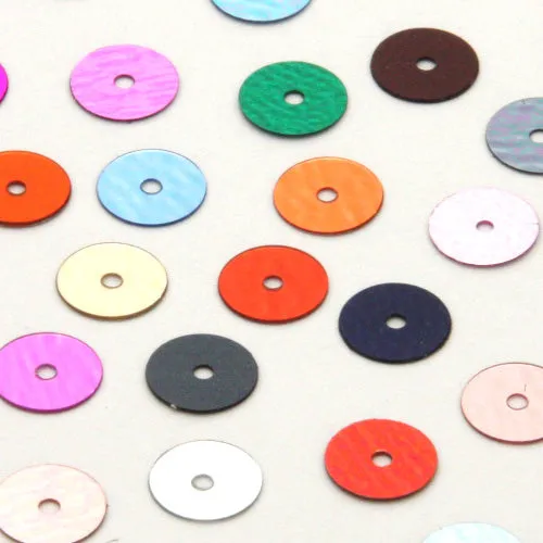 Flat Round Sequin #259 Light Orange (Metallic)