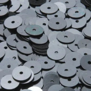Flat Round Sequin #271 Dark Gray (Metallic)