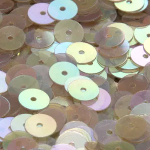 Flat Round Sequin #364 Light Brown (Transparent Iris)