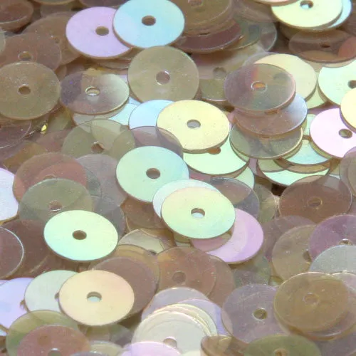 Flat Round Sequin #364 Light Brown (Transparent Iris)