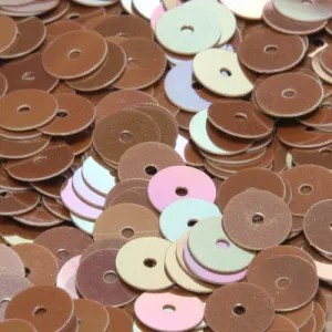Flat Round Sequin #566 Dark Brown (Opaque Iris)