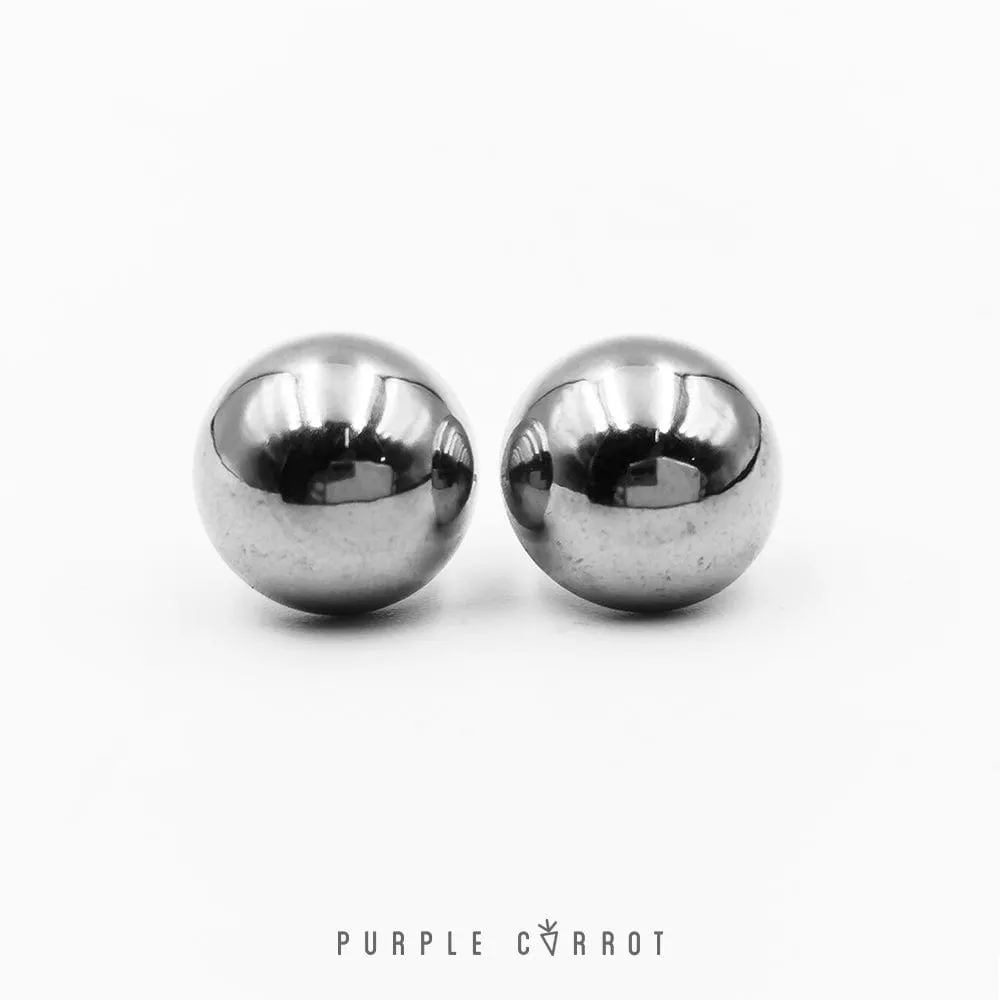 Flat Round Stud Earrings