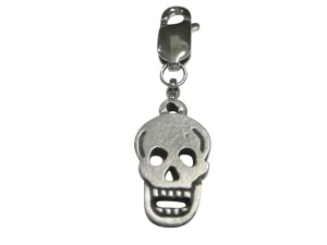 Flat Skull Pendant Zipper Pull Charm