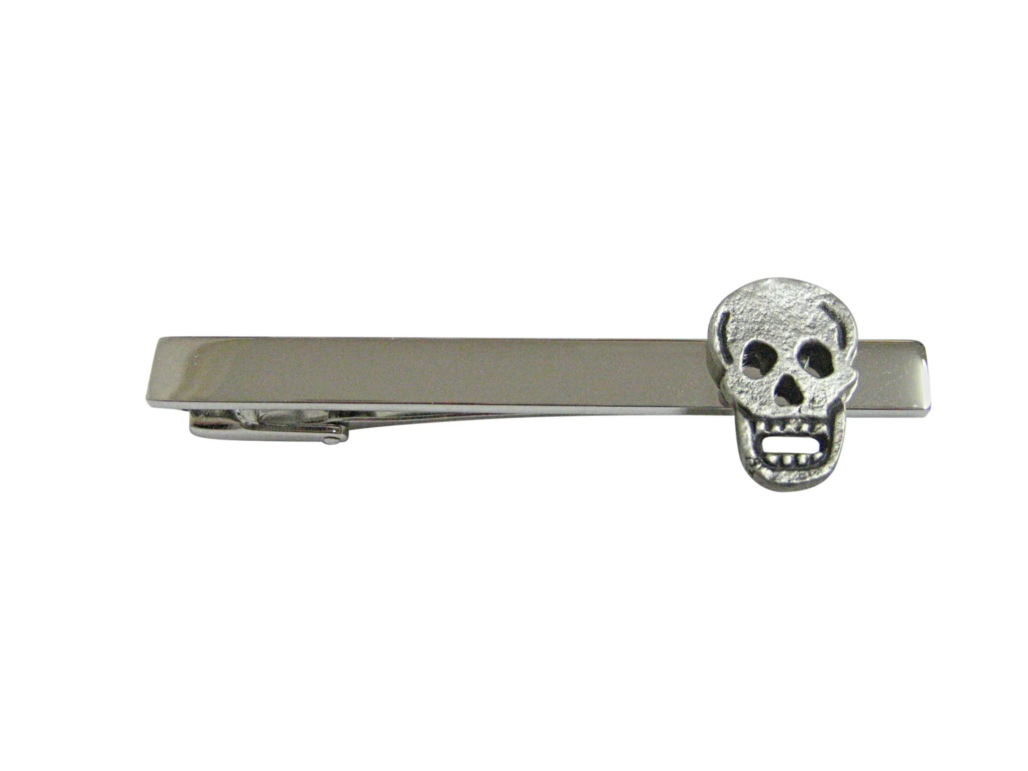 Flat Skull Square Tie Clip