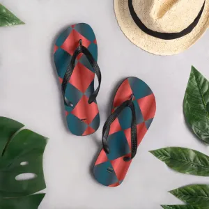 Flaunt Summer Vibes with Blue and Red Flip Flops