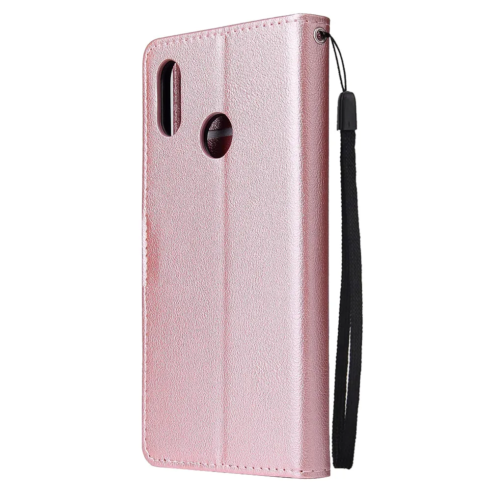 For OPPO Realme 3 pro Flip-type Leather Protective Phone Case with 3 Card Position Buckle Design Phone Cover  brown